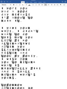 ransom note font for microsoft word